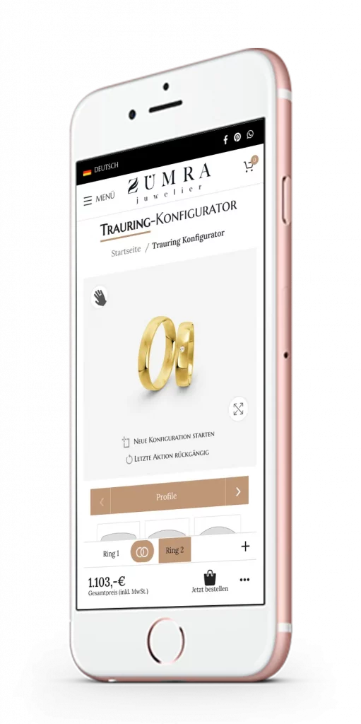 Zuemra Juwelier Referenzen Mobile Mockup