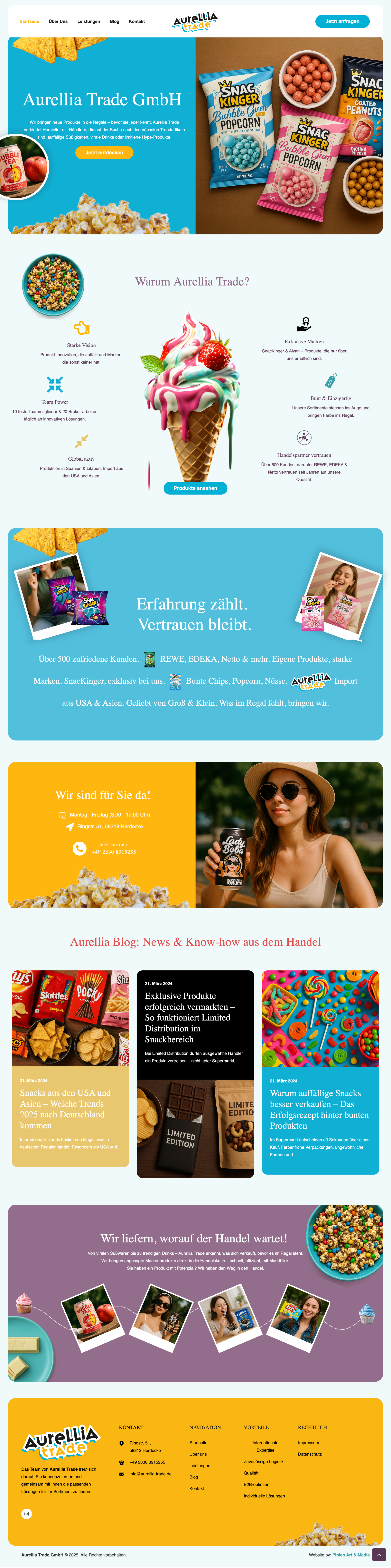 Aurellia Trade Webdesign